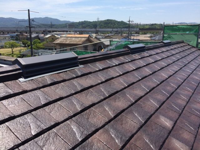 KMEWのROOGAを使用☆　尾道市にて新築屋根工事を行いました。