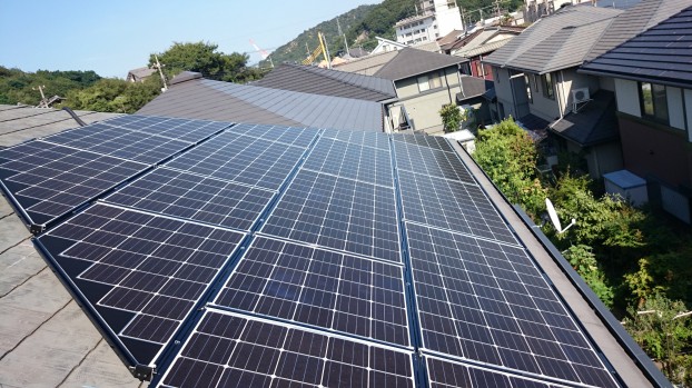岡山県井原市にて太陽光発電設備の設置工事を行いました！