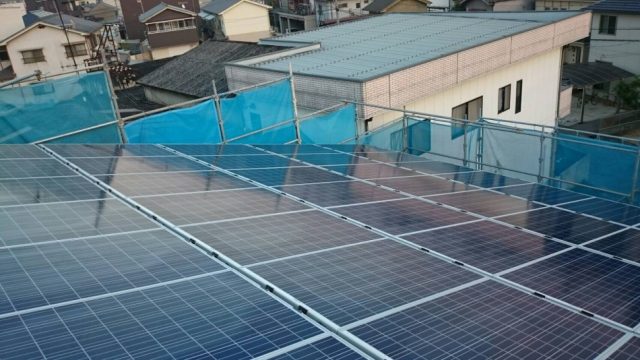笠岡市にてＨ様邸へ１０．４Ｋｗｈ設備規模の太陽光発電システム設置工事！