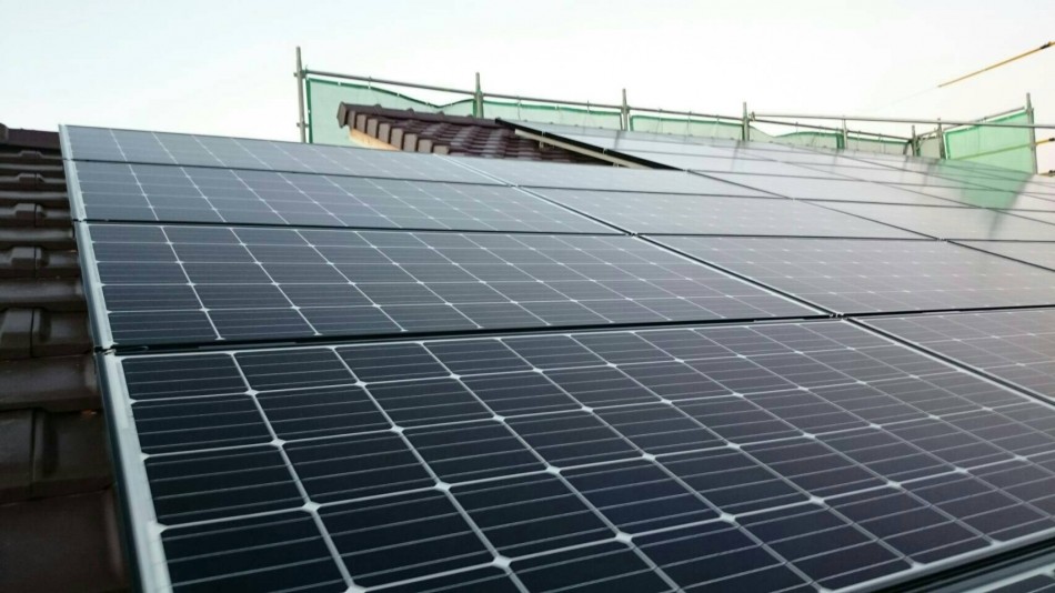 福山市駅家町 Ｋ様邸へ9.45Kwh設備規模の太陽光発電システムの設置を行いました！