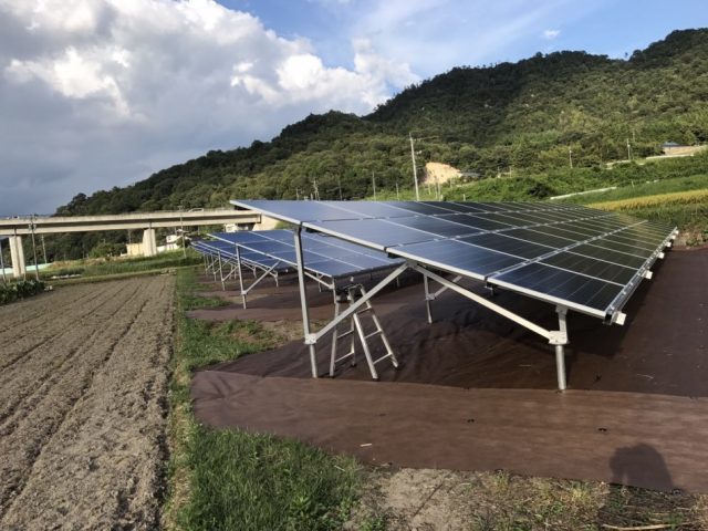 広島県世羅郡世羅町において太陽光発電システム79.2Ｋｗｈ設備の設置工事を行いました！