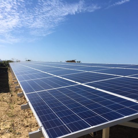 広島県福山市神辺町太陽光発電所新設工事 JAｿｰﾗｰ325W　84.5KWシステム