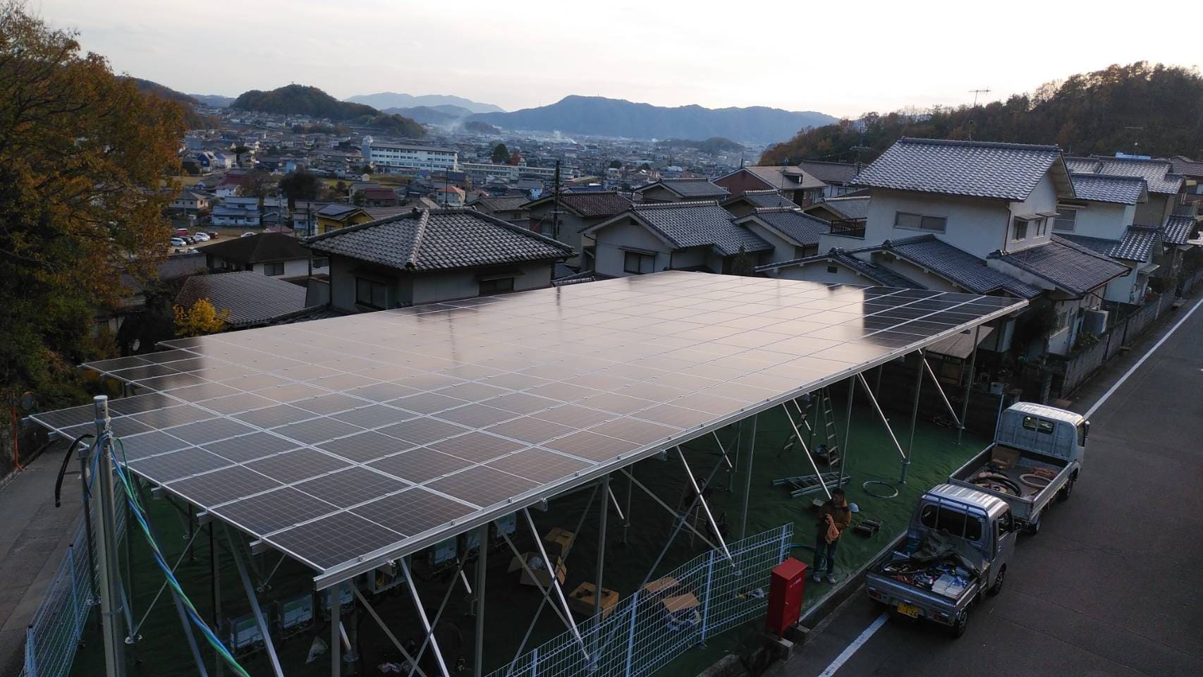 福山市加茂町　自社　発電所　 太陽光発電システム施工実績