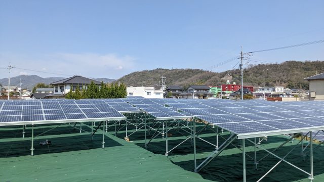 広島県福山市神辺町西中条　㈱Ｉ様太陽光発電システム施工実績