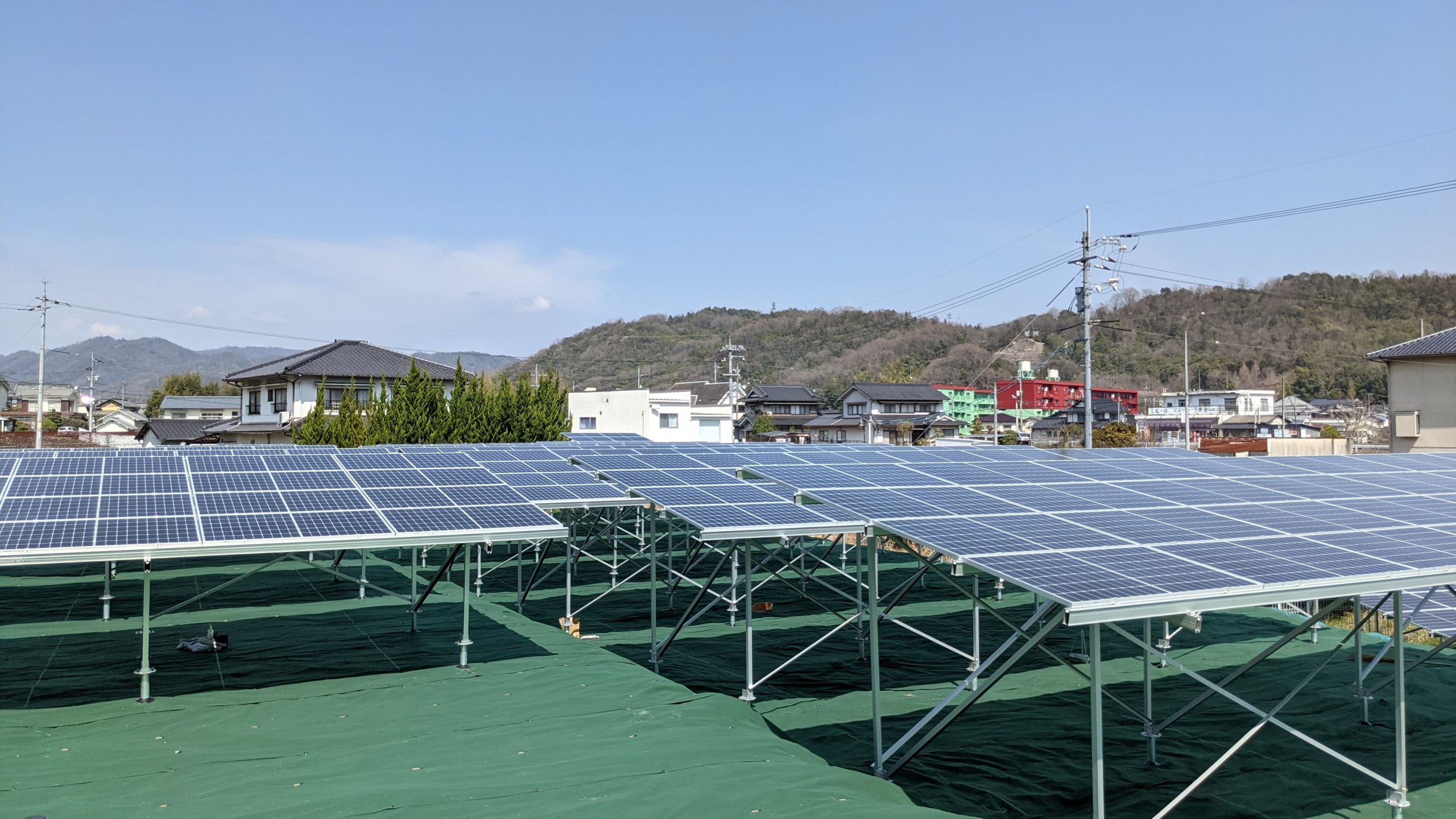 広島県福山市神辺町西中条　㈱Ｉ様太陽光発電システム施工実績