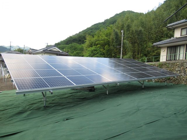 広島県府中市父石　自社　父石発電所　太陽光発電システム施工実績