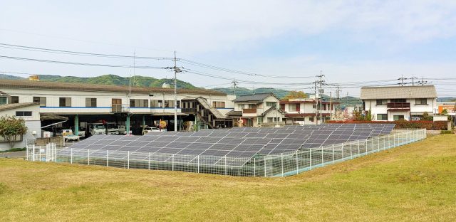 岡山県赤磐市沼田　太陽光発電システム施工実績　自社　赤磐発電所