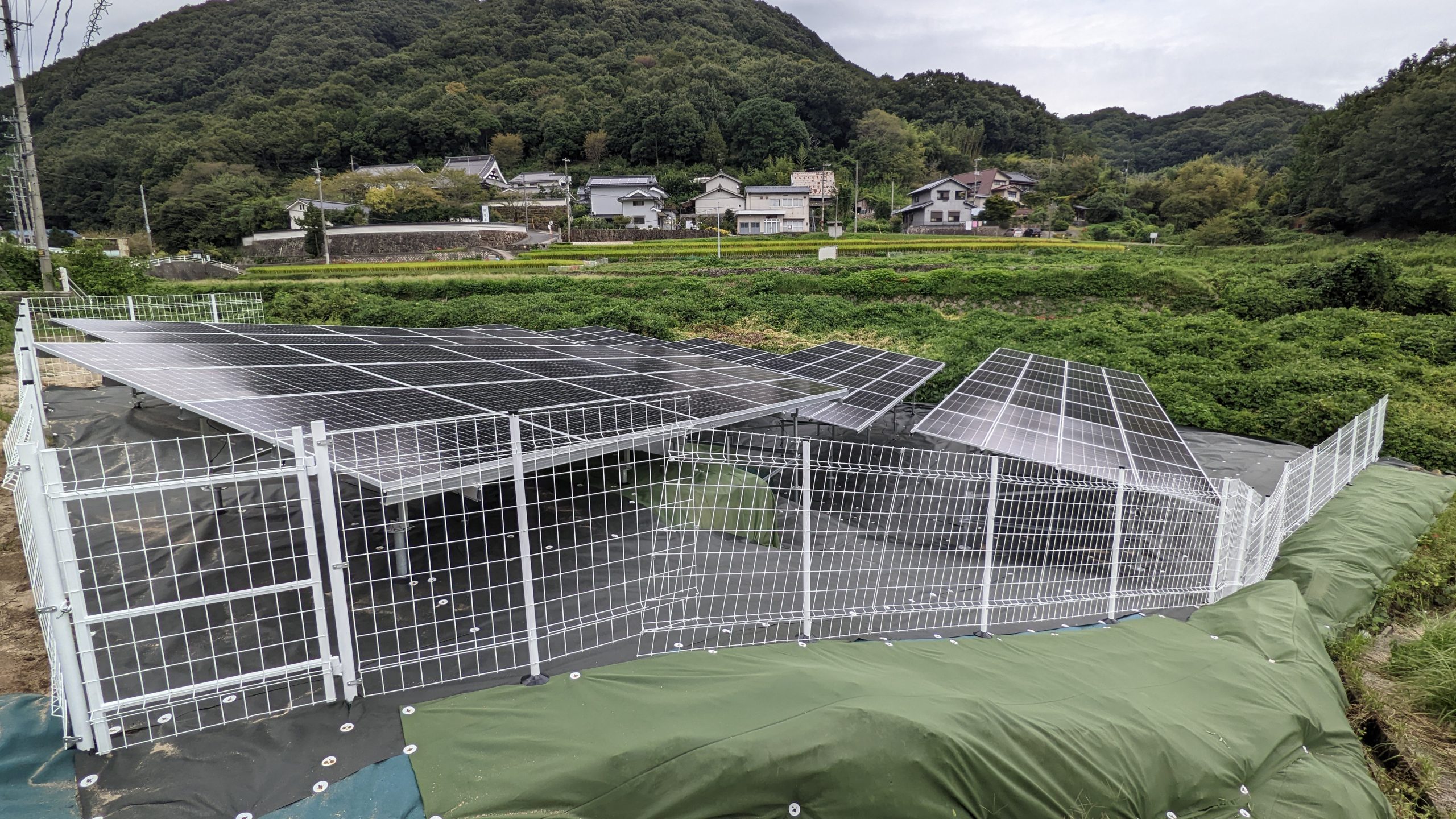 広島県福山市加茂町　自社　加茂北山発電所　太陽光発電システム施工実績