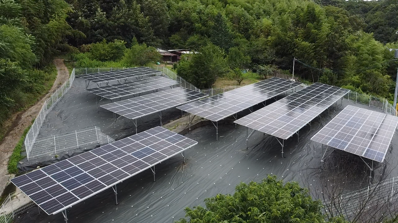 広島県福山市新市町戸手　(株)Ｐ様　太陽光発電システム施工実績