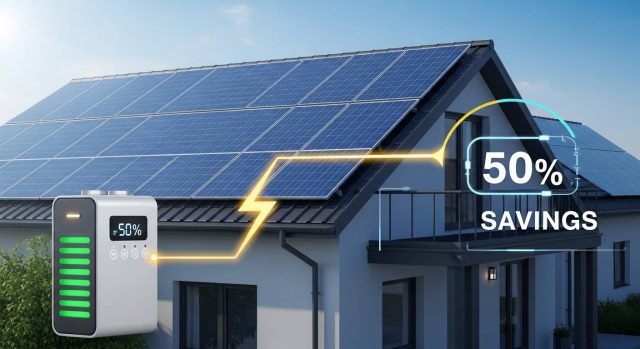 電気代50%削減！自家消費太陽光発電と蓄電池の完全ガイド